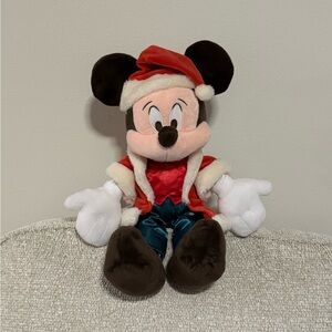 Disney Parks Mickey Mouse Brown Christmas Plush Toy